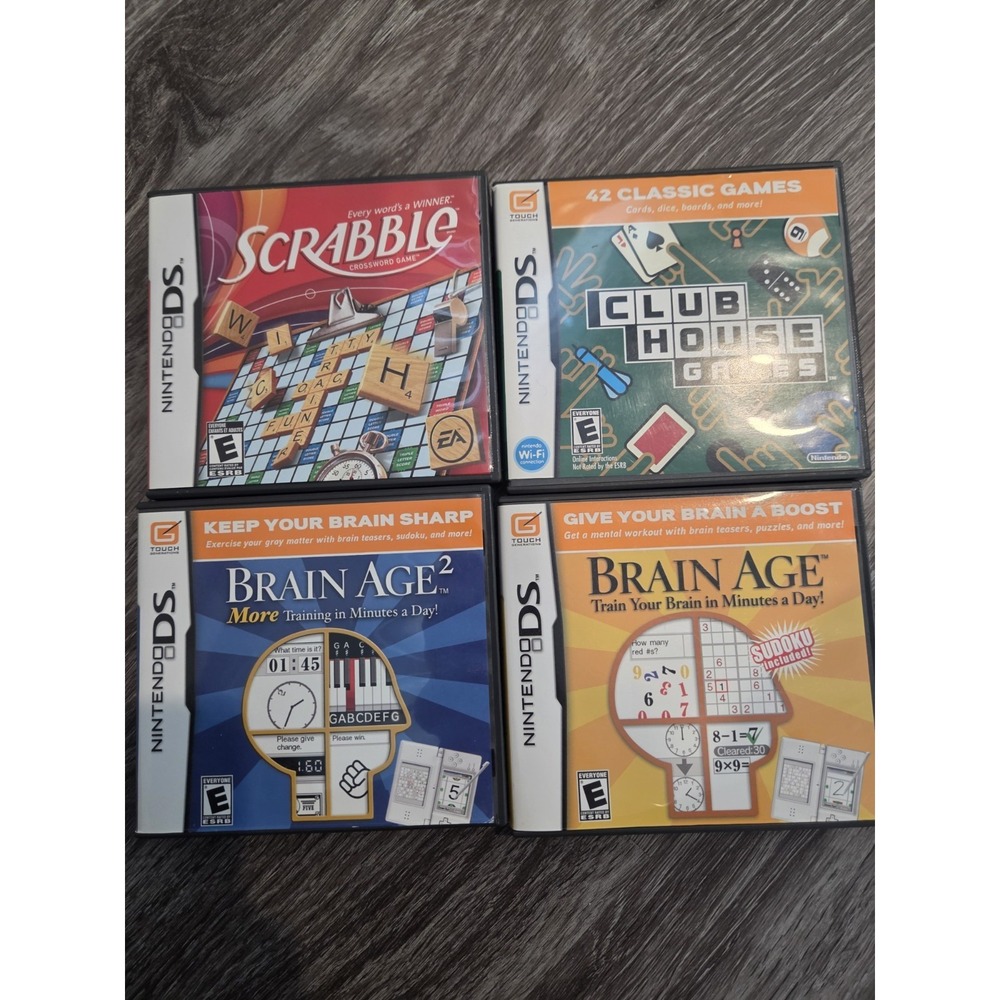 Nintendo DS Games Brain Age Scramble Clubhouse Games